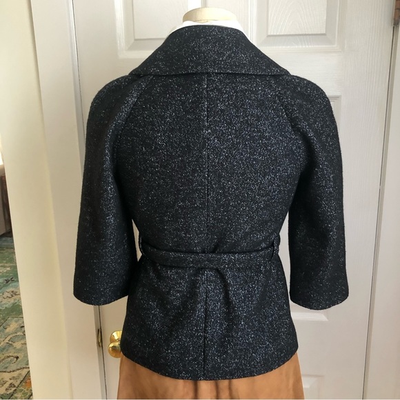 grey cropped collared jacket - Picture 3 of 6